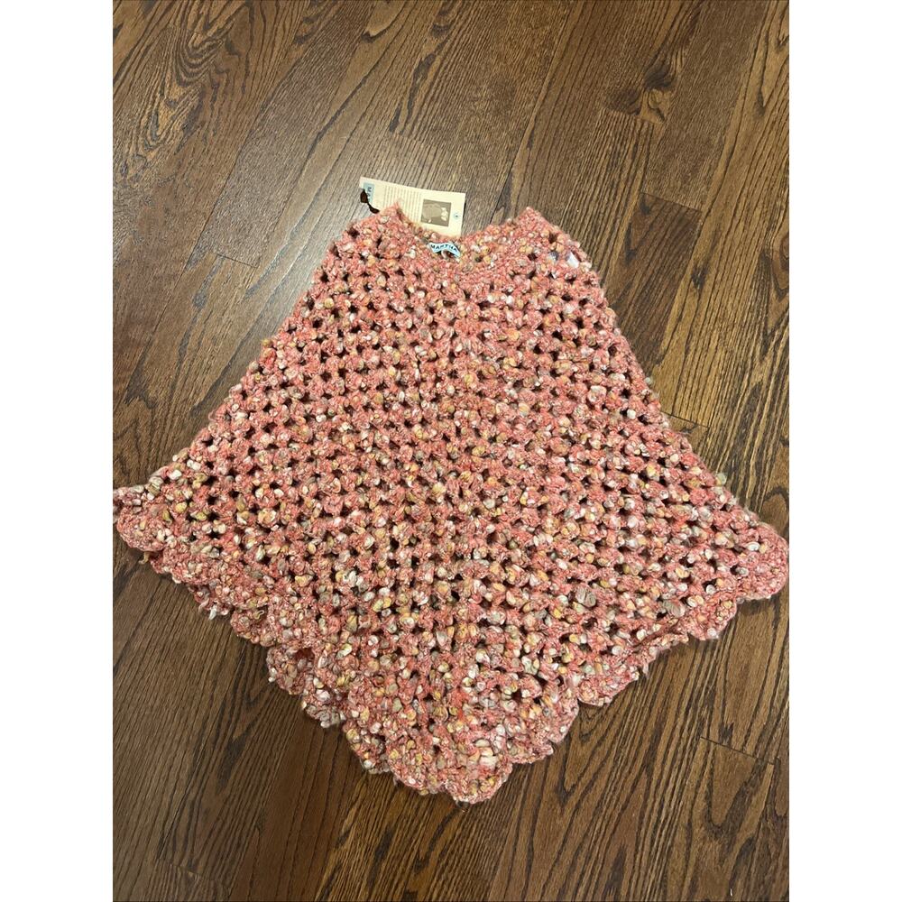 Martha Stewart Post Prison Mohair Alpaca Poncho Women Cape Scarf Knit Rare 2005